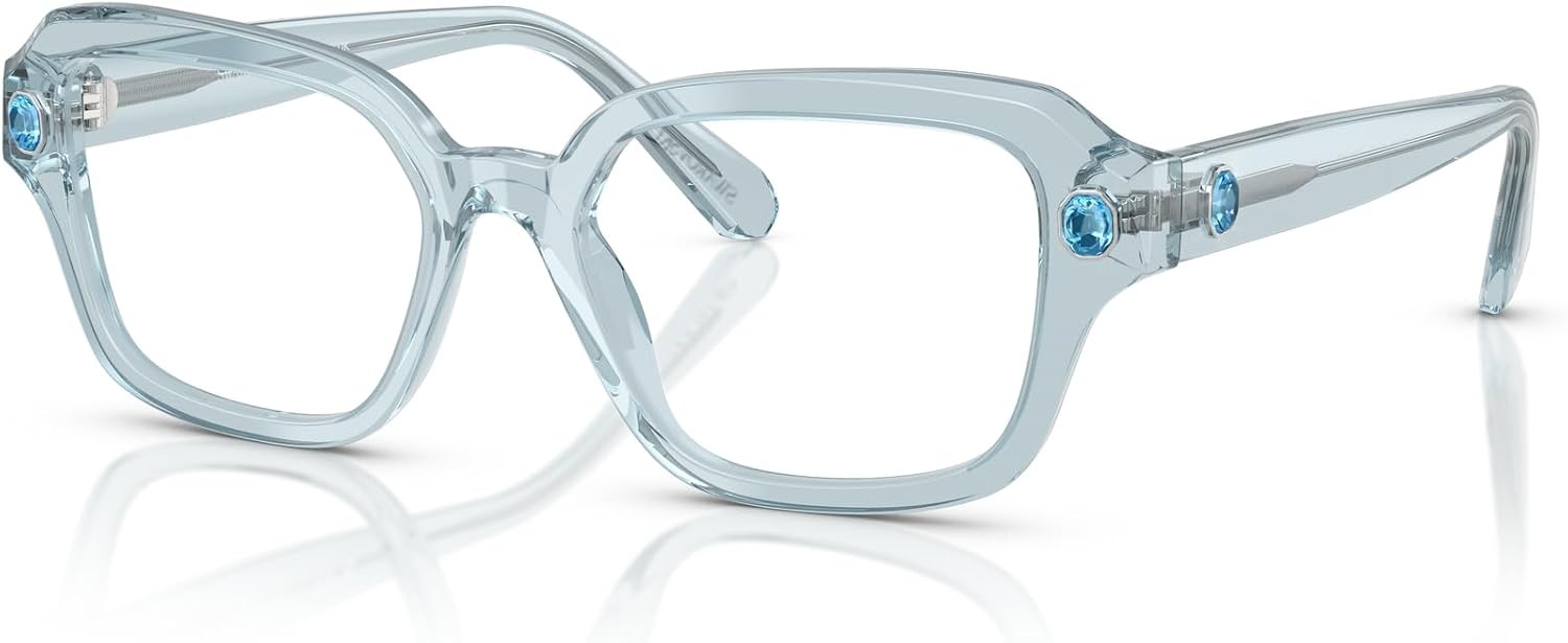 image:imageSwarovski womens Sk2039 Square Prescription Eyewear FramesTransparent Light BlueDemo Lens