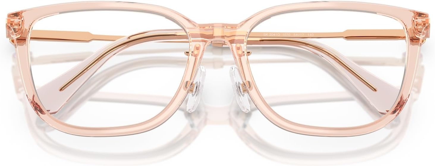 image:imageSwarovski womens Sk2041d Square Prescription Eyewear FramesTransparent PinkDemo Lens