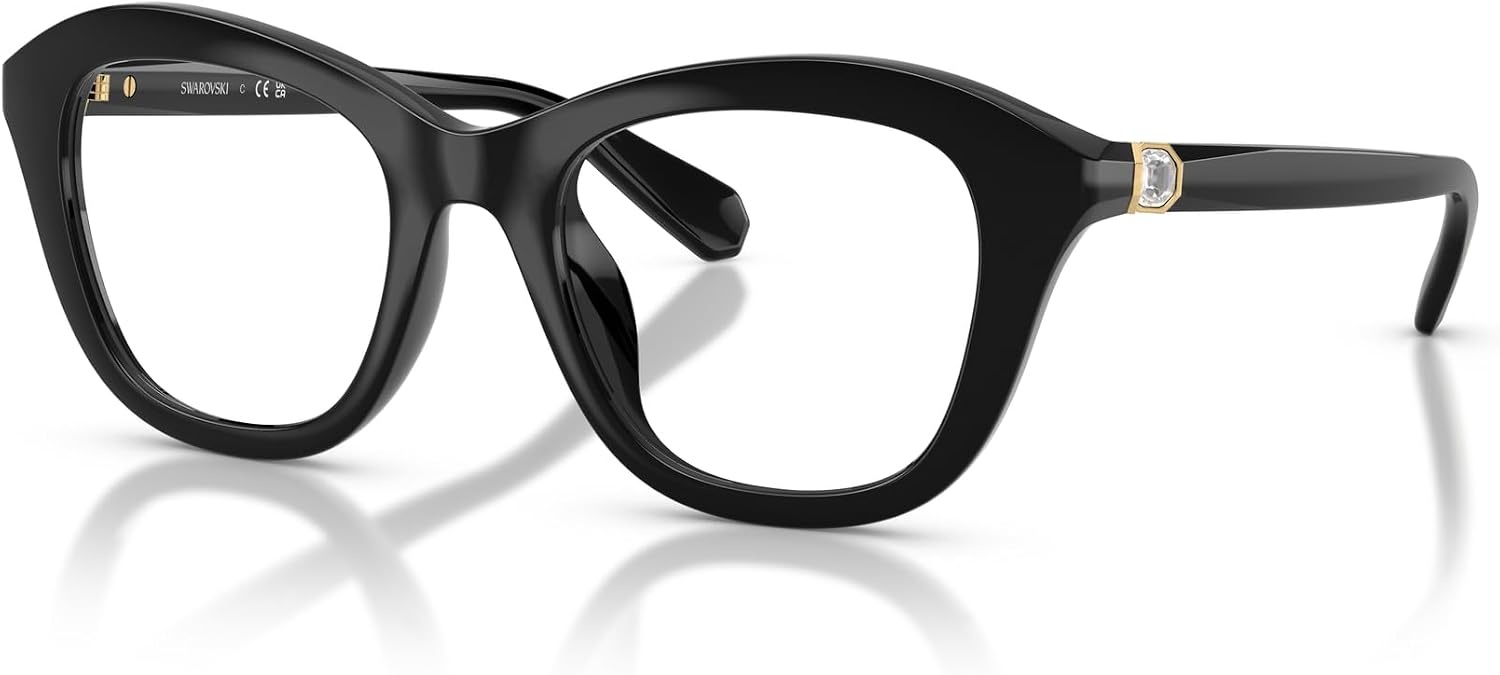 image:imageSwarovski womens Sk2042u Universal Fit Cat Eye Prescription Eyewear FramesBlackDemo Lens