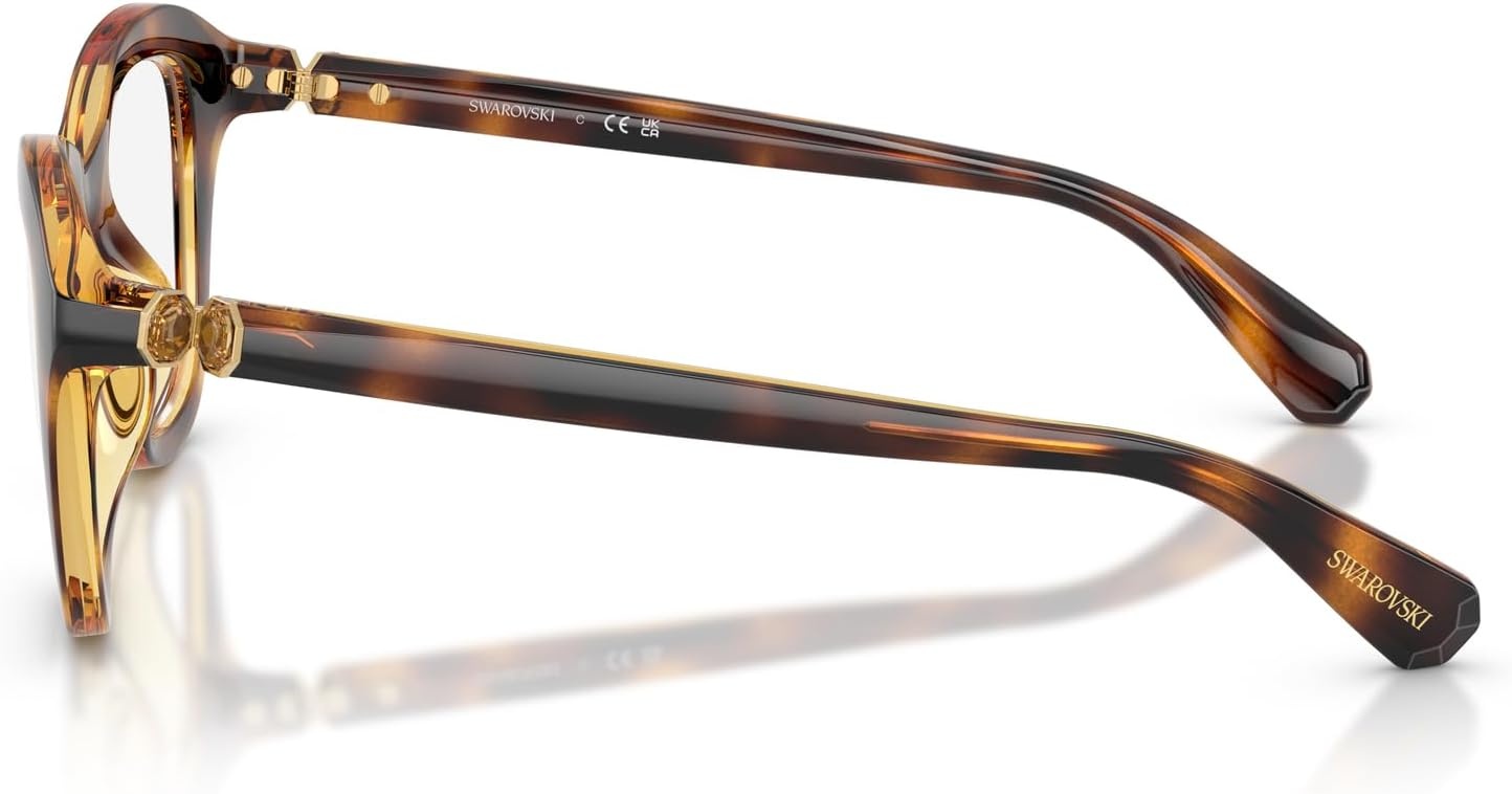 image:imageSwarovski womens Sk2042u Universal Fit Cat Eye Prescription Eyewear FramesHavanaDemo Lens
