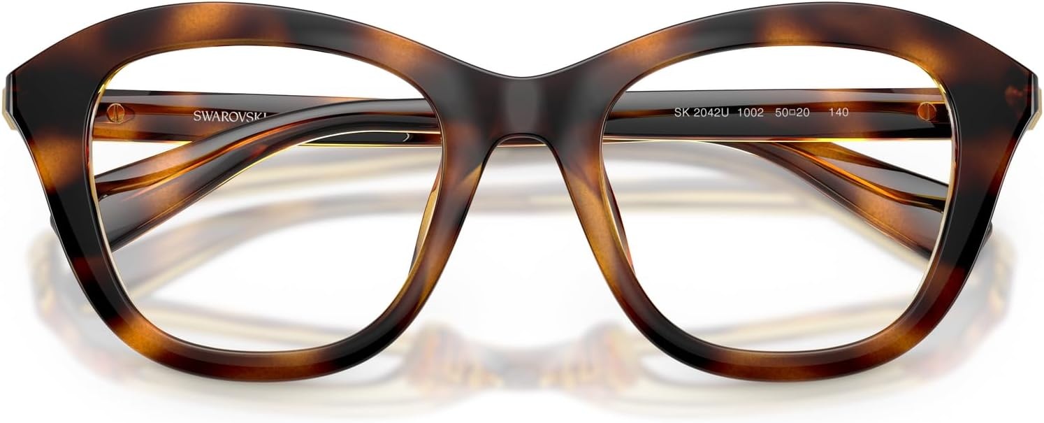 image:imageSwarovski womens Sk2042u Universal Fit Cat Eye Prescription Eyewear FramesHavanaDemo Lens