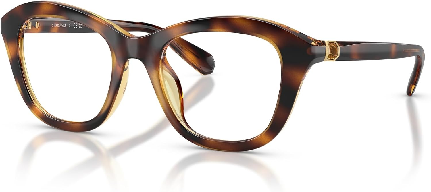 image:imageSwarovski womens Sk2042u Universal Fit Cat Eye Prescription Eyewear FramesHavanaDemo Lens