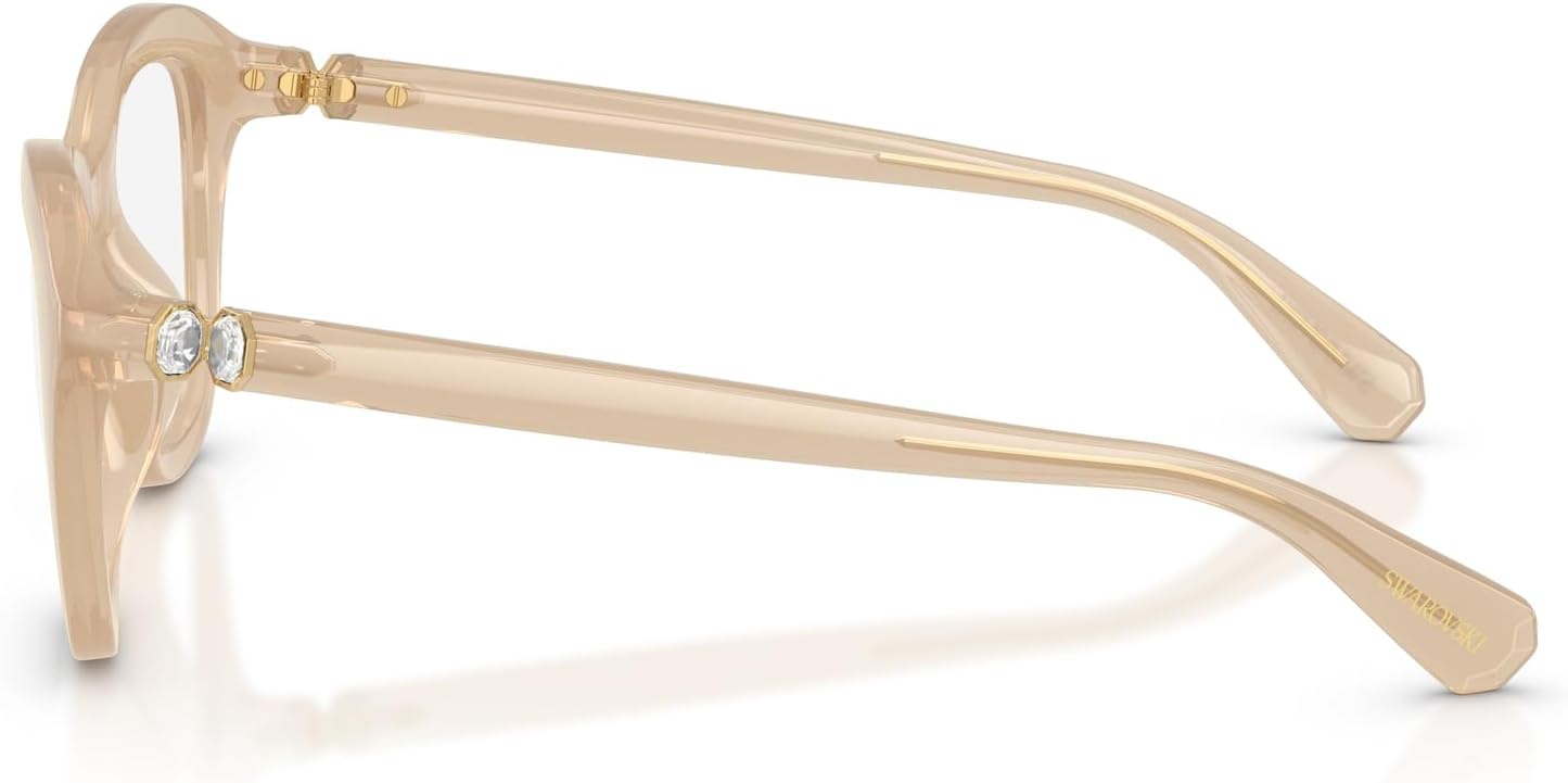 image:imageSwarovski womens Sk2042u Universal Fit Cat Eye Prescription Eyewear FramesMilky BeigeDemo Lens
