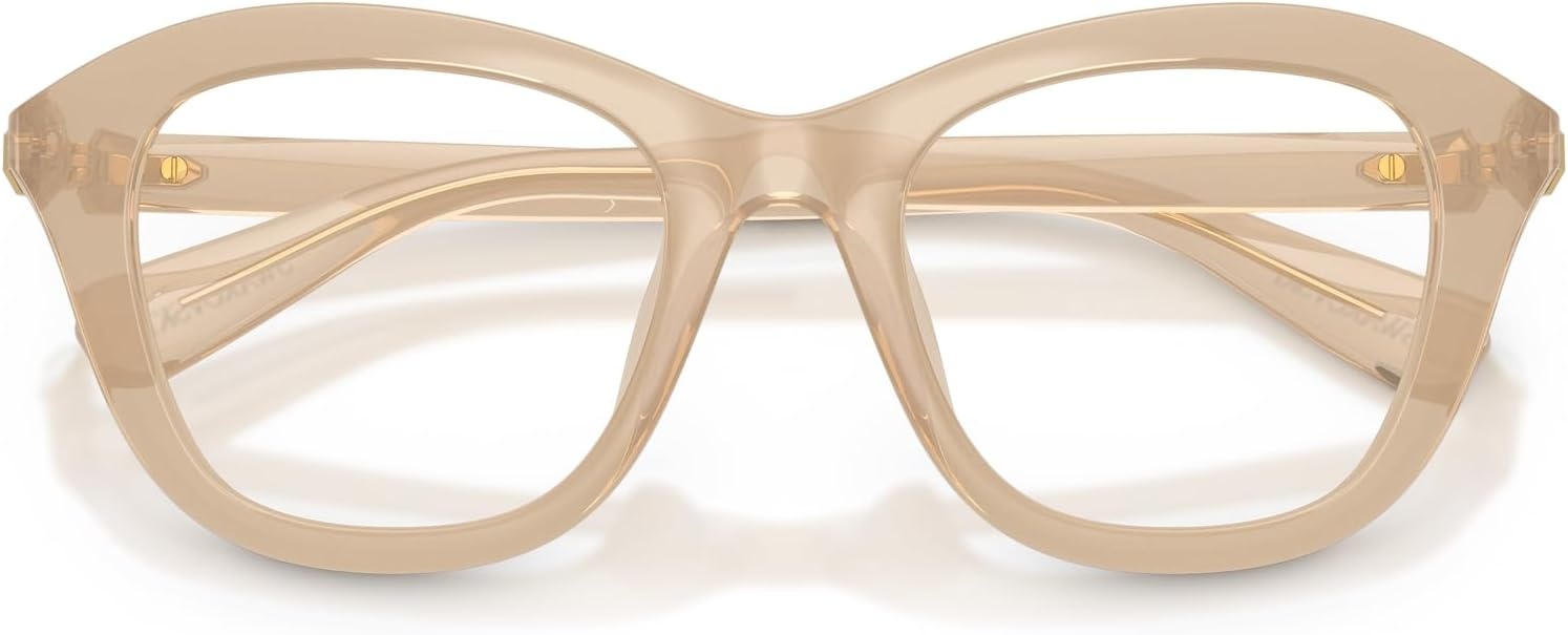 image:imageSwarovski womens Sk2042u Universal Fit Cat Eye Prescription Eyewear FramesMilky BeigeDemo Lens