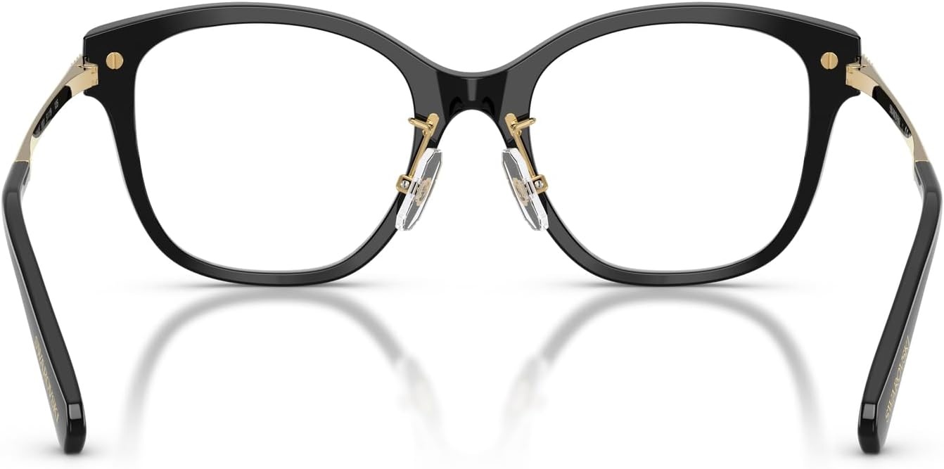 image:imageSwarovski womens Sk2044f Low Bridge Fit Square Prescription Eyewear FramesBlackDemo Lens