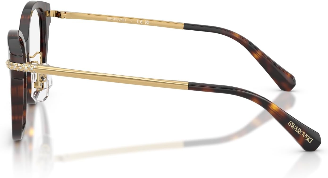 image:imageSwarovski womens Sk2044f Low Bridge Fit Square Prescription Eyewear FramesHavanaDemo Lens