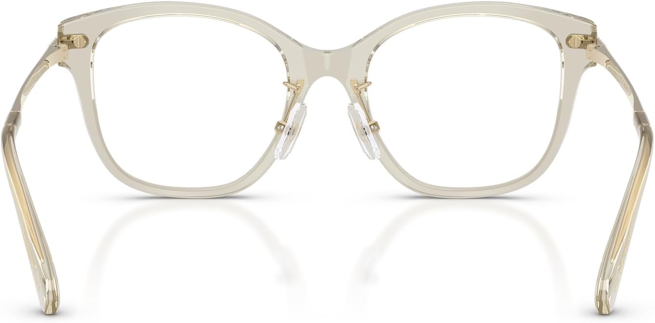 image:imageSwarovski womens Sk2044f Low Bridge Fit Square Prescription Eyewear FramesTransparent BeigeDemo Lens