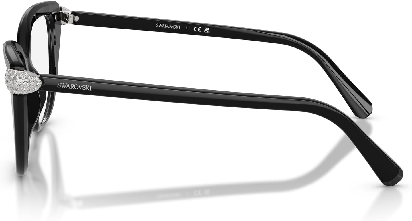 image:imageSwarovski womens Sk2045f Low Bridge Fit Cat Eye Prescription Eyewear FramesBlackDemo Lens