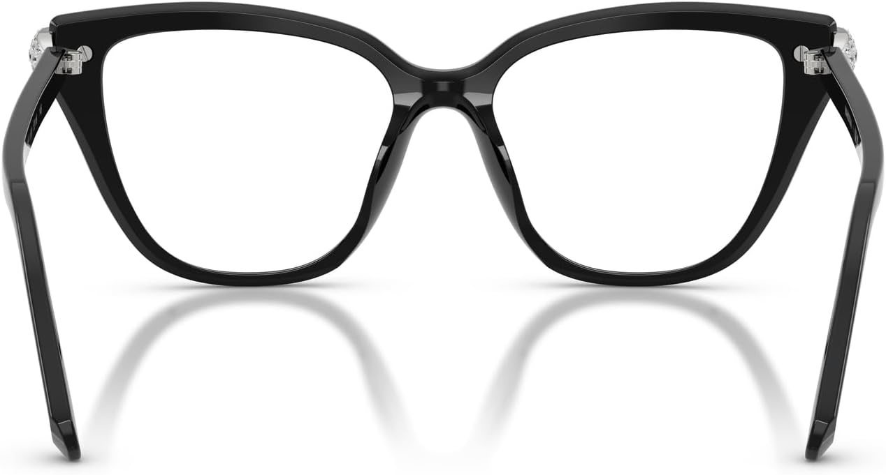 image:imageSwarovski womens Sk2045f Low Bridge Fit Cat Eye Prescription Eyewear FramesBlackDemo Lens