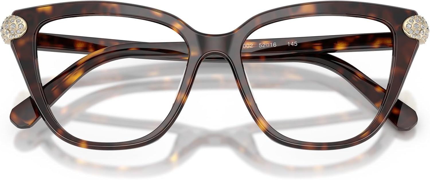 image:imageSwarovski womens Sk2045f Low Bridge Fit Cat Eye Prescription Eyewear FramesHavanaDemo Lens