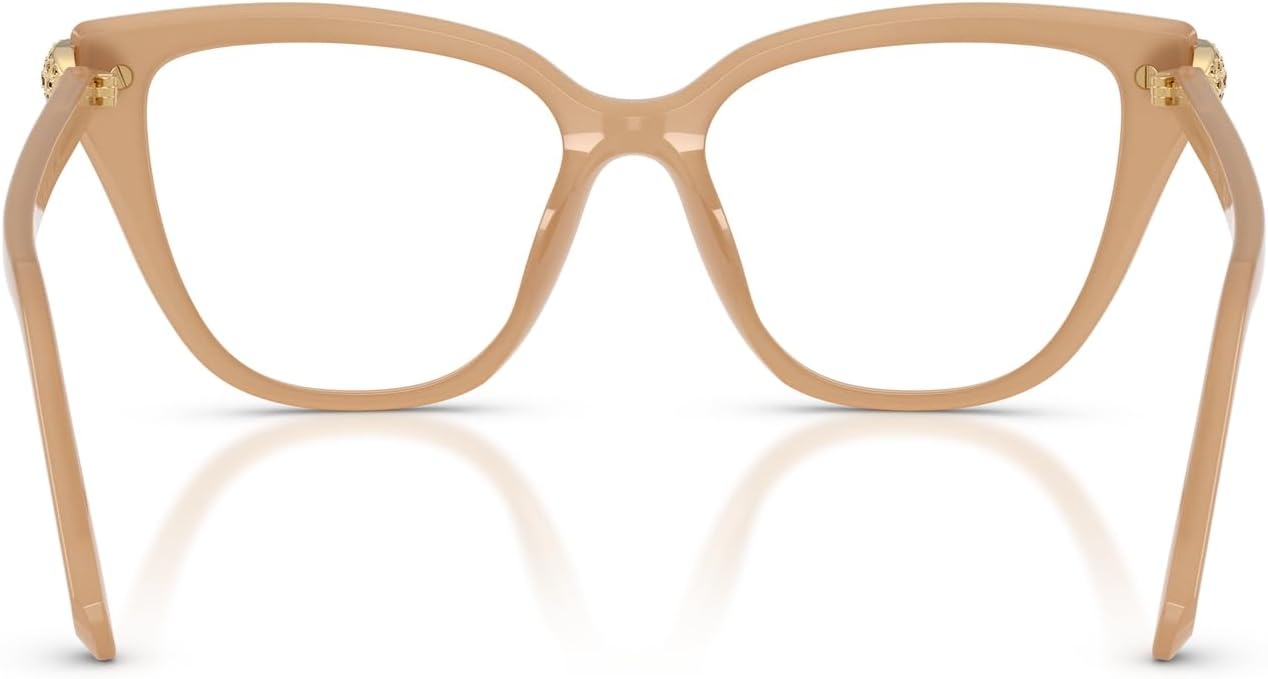 image:imageSwarovski womens Sk2045f Low Bridge Fit Cat Eye Prescription Eyewear FramesMilky BeigeDemo Lens