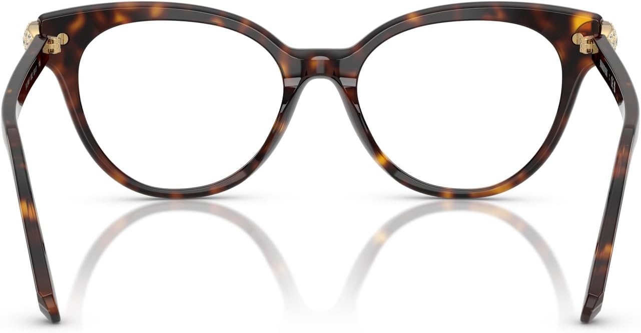 image:imageSwarovski womens Sk2046f Low Bridge Fit Round Prescription Eyewear FramesHavanaDemo Lens