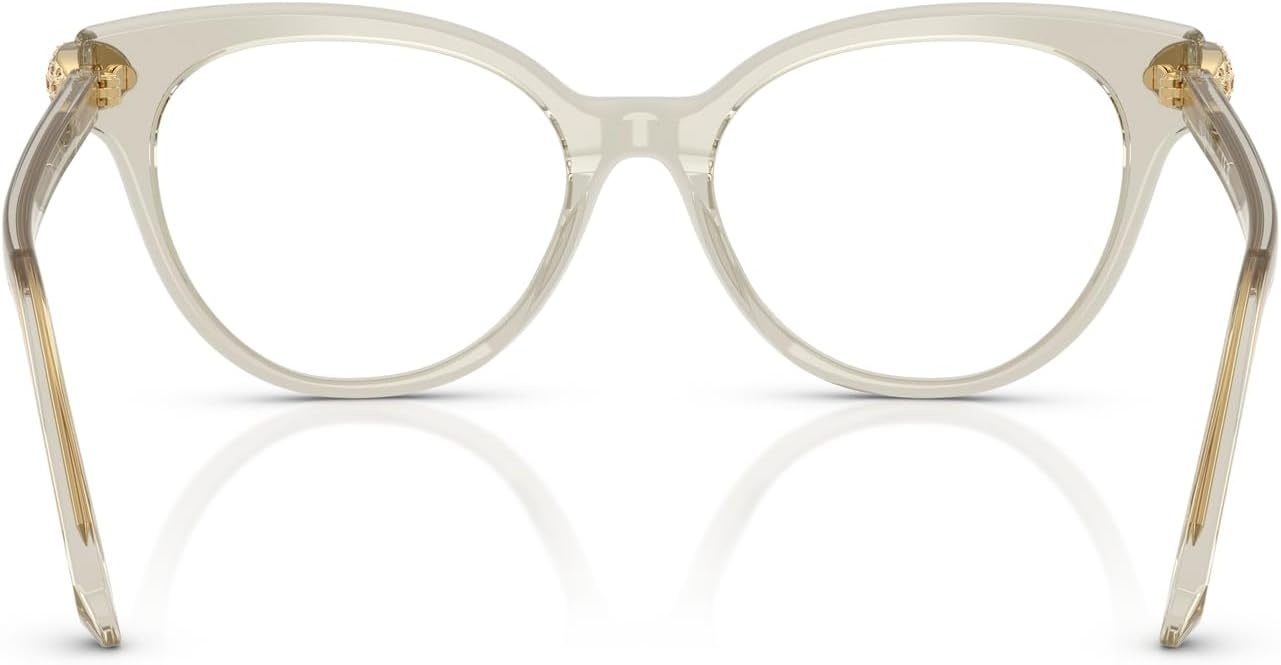 image:imageSwarovski womens Sk2046f Low Bridge Fit Round Prescription Eyewear FramesTransparent BeigeDemo Lens