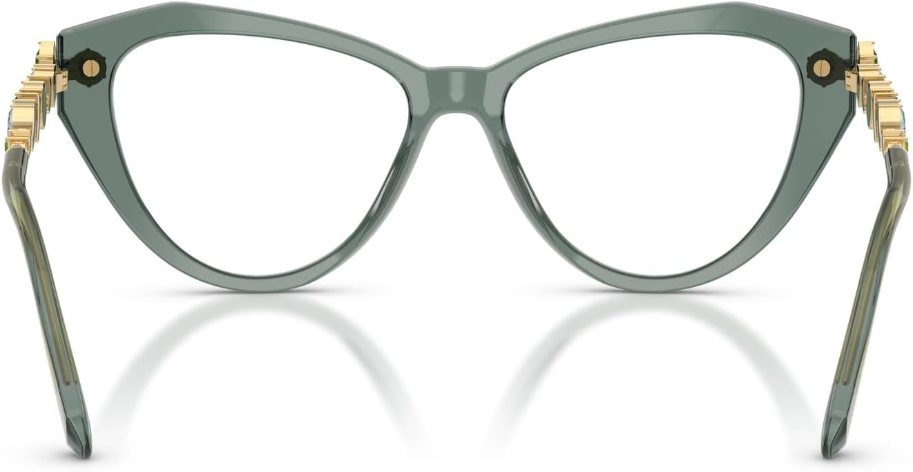 image:imageSwarovski womens Sk2047 Cat Eye Prescription Eyewear FramesTransparent GreenDemo Lens