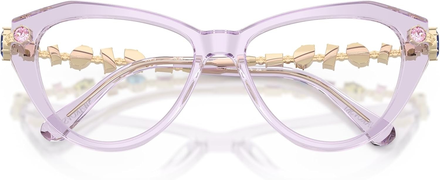 image:imageSwarovski womens Sk2047 Cat Eye Prescription Eyewear FramesTransparent LilacDemo Lens