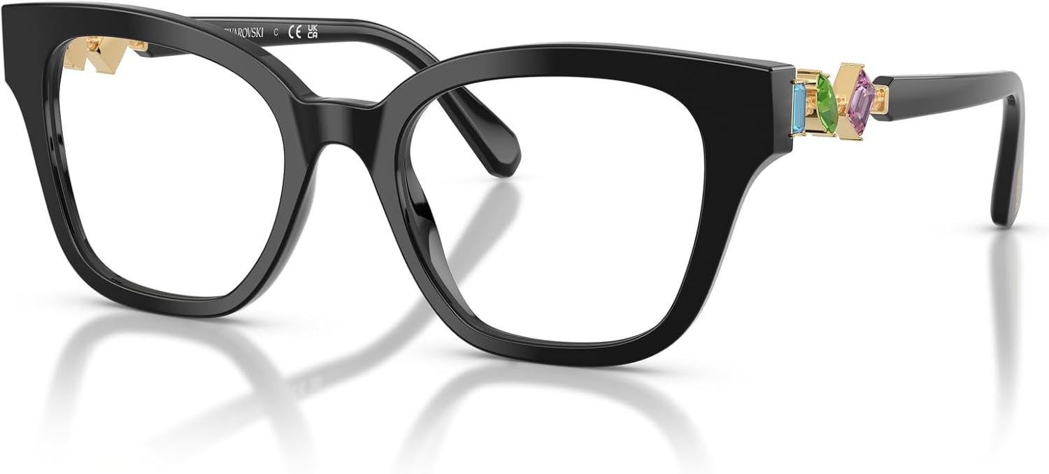 image:imageSwarovski womens Sk2048 Square Prescription Eyewear FramesBlackDemo Lens