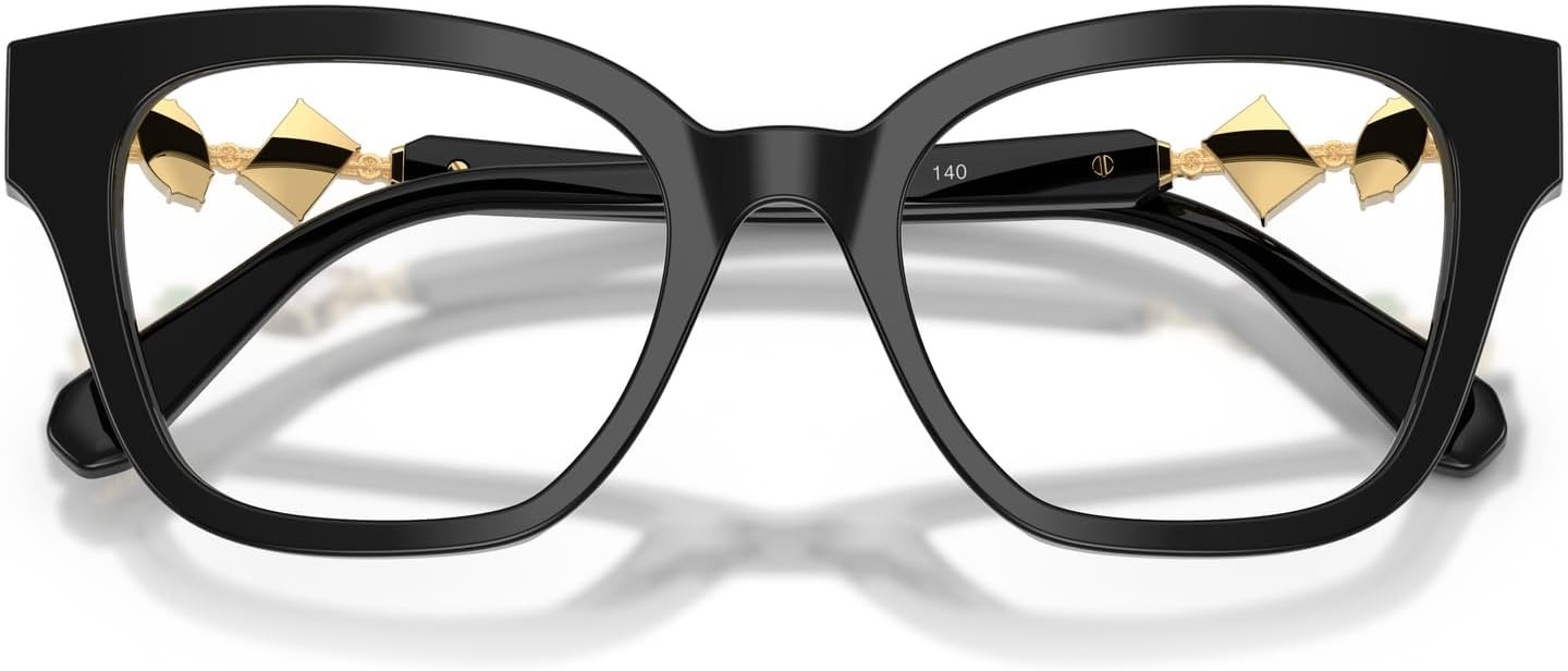 image:imageSwarovski womens Sk2048 Square Prescription Eyewear FramesBlackDemo Lens