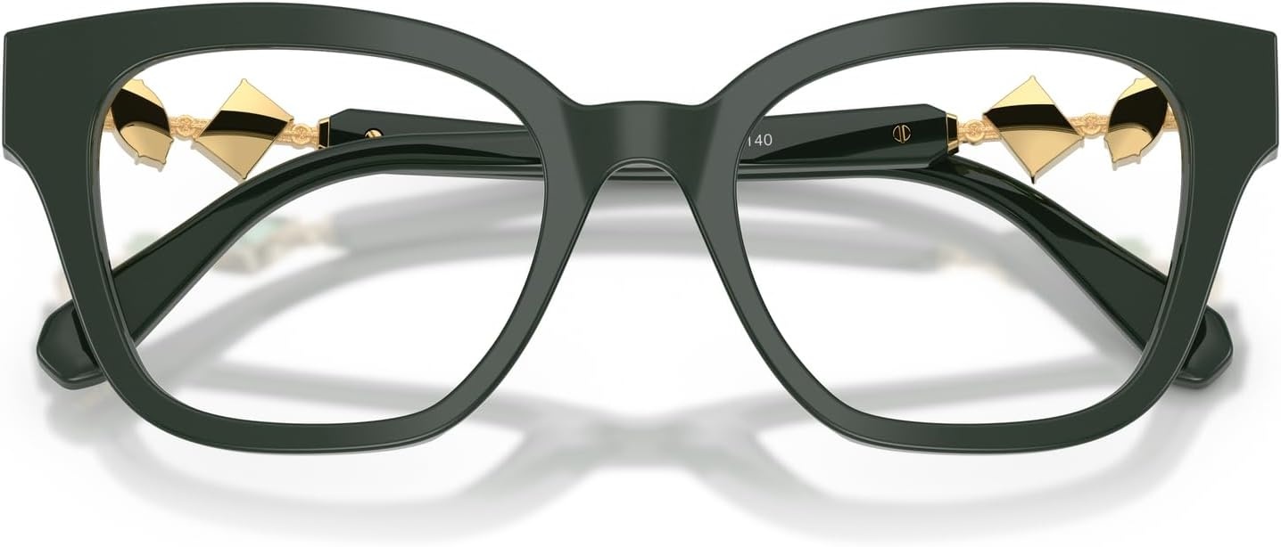 image:imageSwarovski womens Sk2048 Square Prescription Eyewear FramesDark GreenDemo Lens