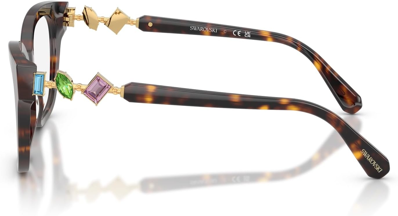 image:imageSwarovski womens Sk2048 Square Prescription Eyewear FramesHavanaDemo Lens