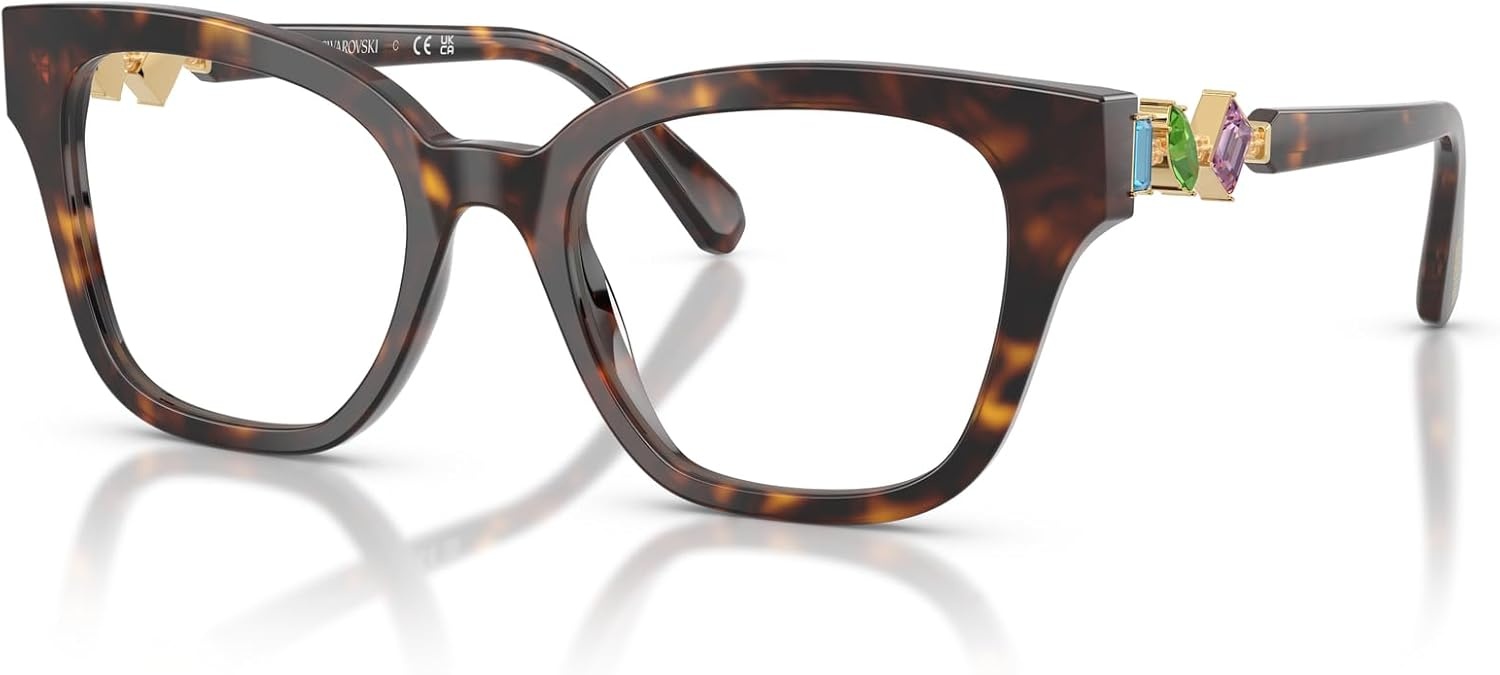image:imageSwarovski womens Sk2048 Square Prescription Eyewear FramesHavanaDemo Lens