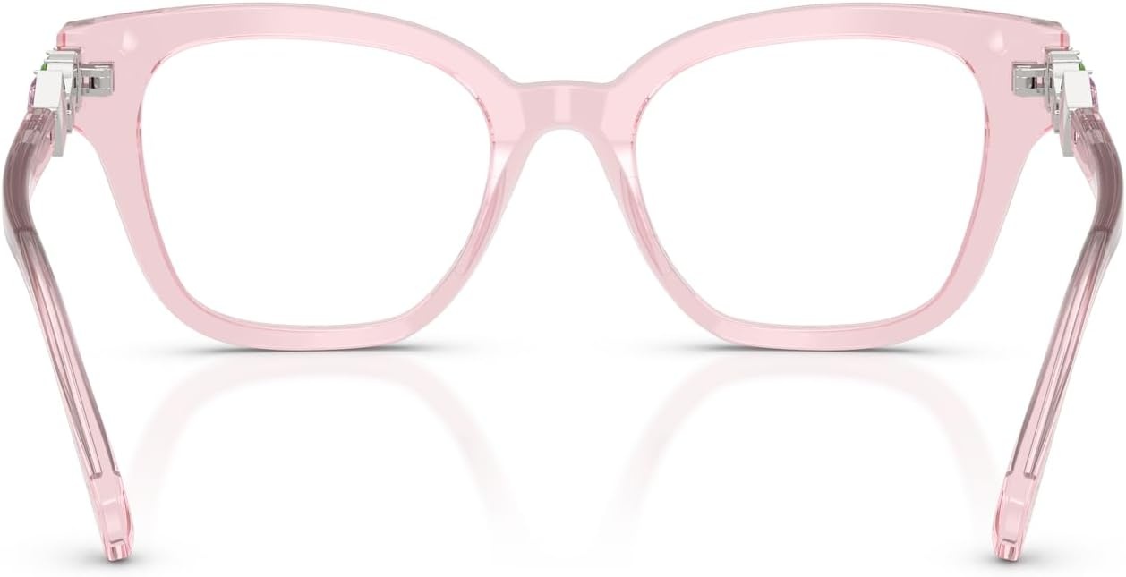 image:imageSwarovski womens Sk2048 Square Prescription Eyewear FramesTransparent PinkDemo Lens