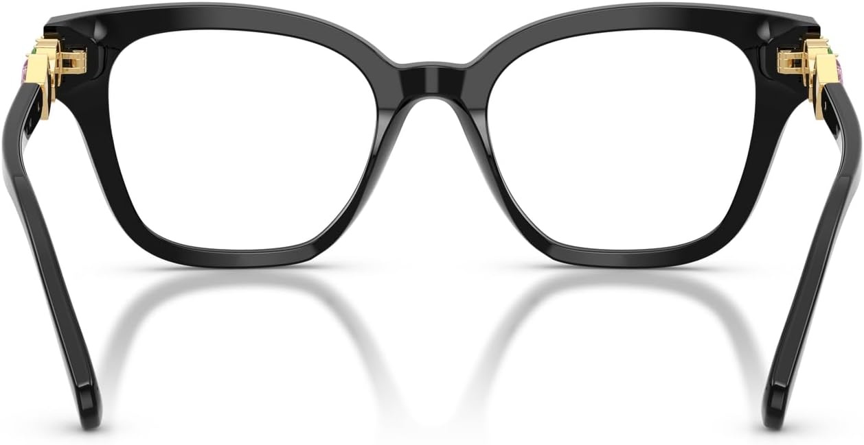 image:imageSwarovski womens Sk2048f Low Bridge Fit Square Prescription Eyewear FramesBlackDemo Lens