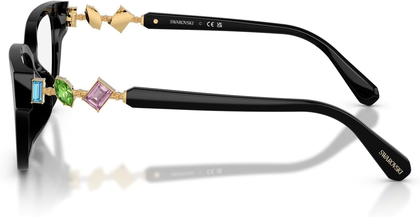 image:imageSwarovski womens Sk2049d Square Prescription Eyewear FramesBlackDemo Lens