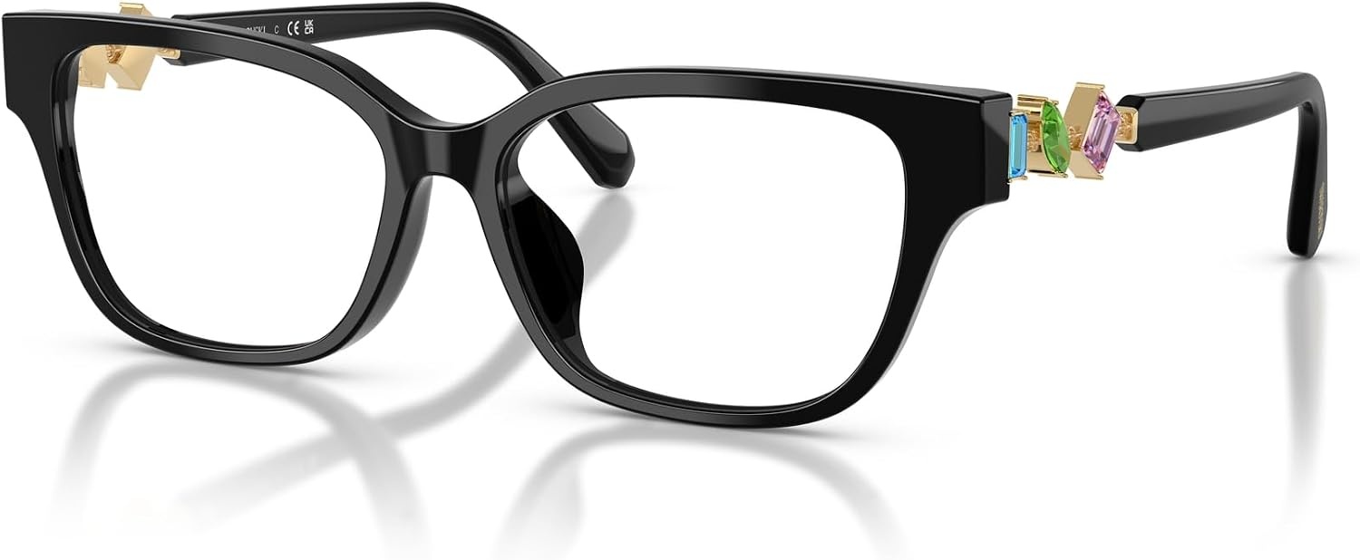 image:imageSwarovski womens Sk2049d Square Prescription Eyewear FramesBlackDemo Lens