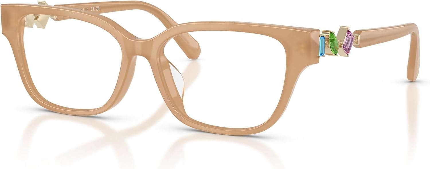 image:imageSwarovski womens Sk2049d Square Prescription Eyewear FramesOpaline BeigeDemo Lens