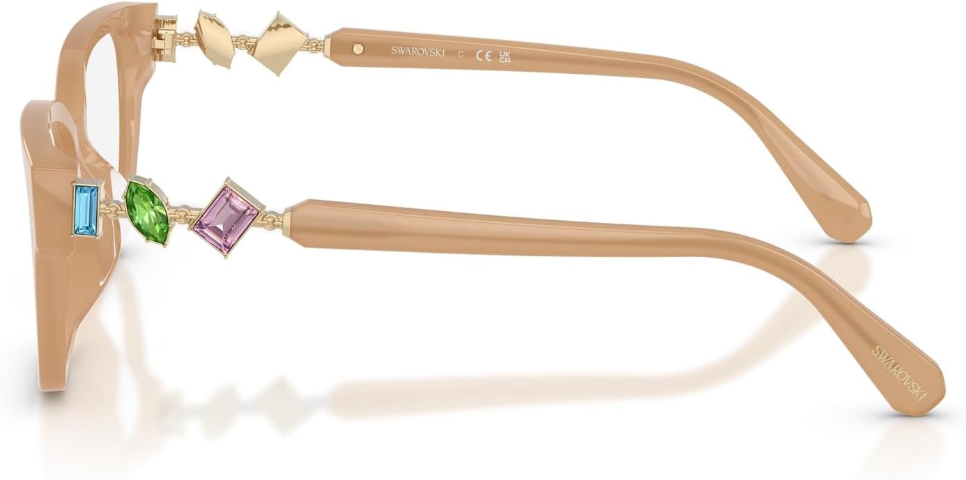 image:imageSwarovski womens Sk2049d Square Prescription Eyewear FramesOpaline BeigeDemo Lens