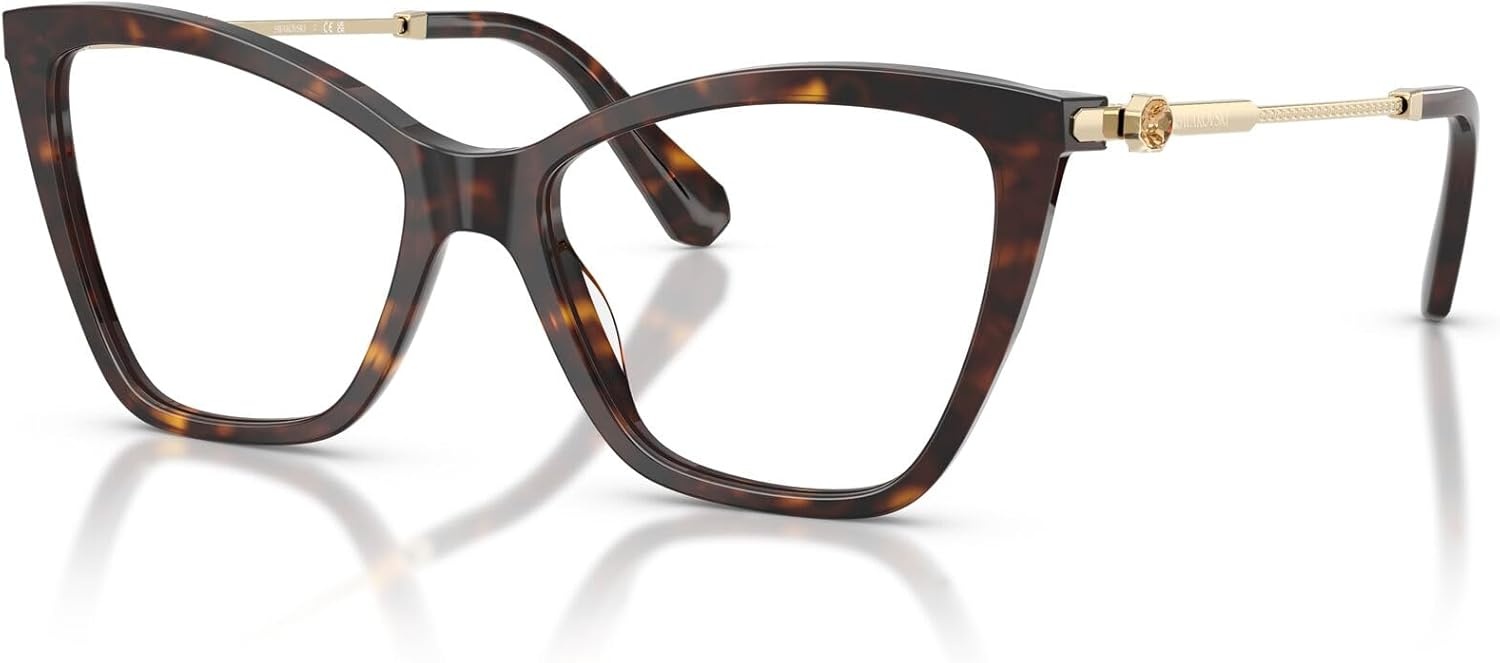 image:imageSwarovski womens Sk2051 Cat Eye Prescription Eyewear FramesHavanaDemo Lens