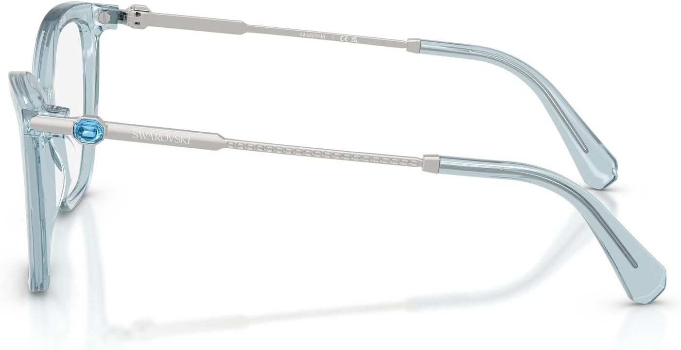 image:imageSwarovski womens Sk2051 Cat Eye Prescription Eyewear FramesTransparent Light BlueDemo Lens