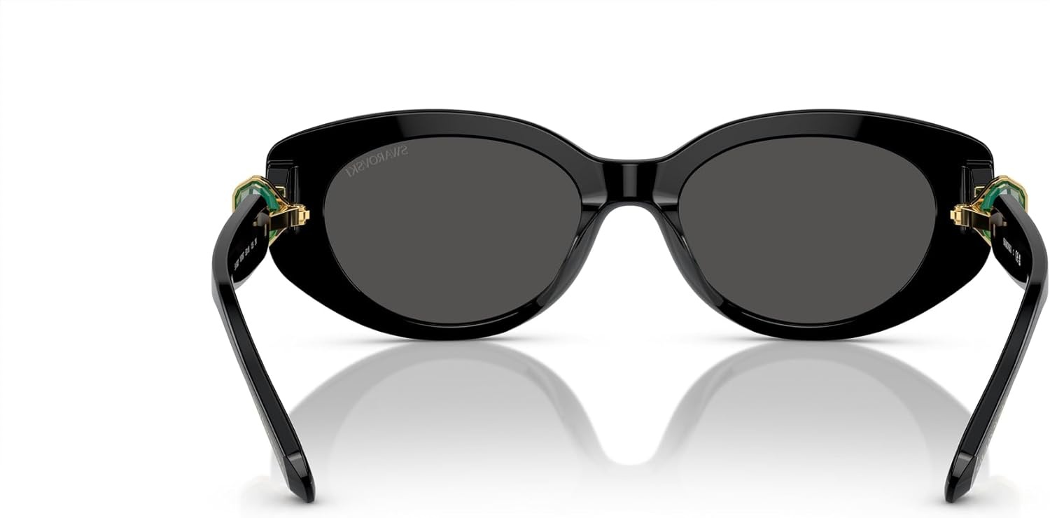 image:imageSwarovski womens Sk6002 Oval SunglassesBlackDark Grey