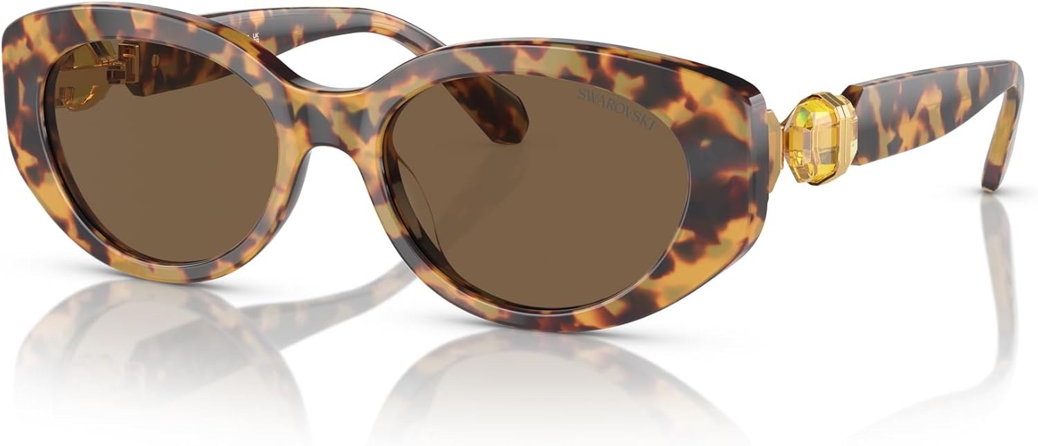 image:imageSwarovski womens Sk6002 Oval SunglassesCrystalDark Grey
