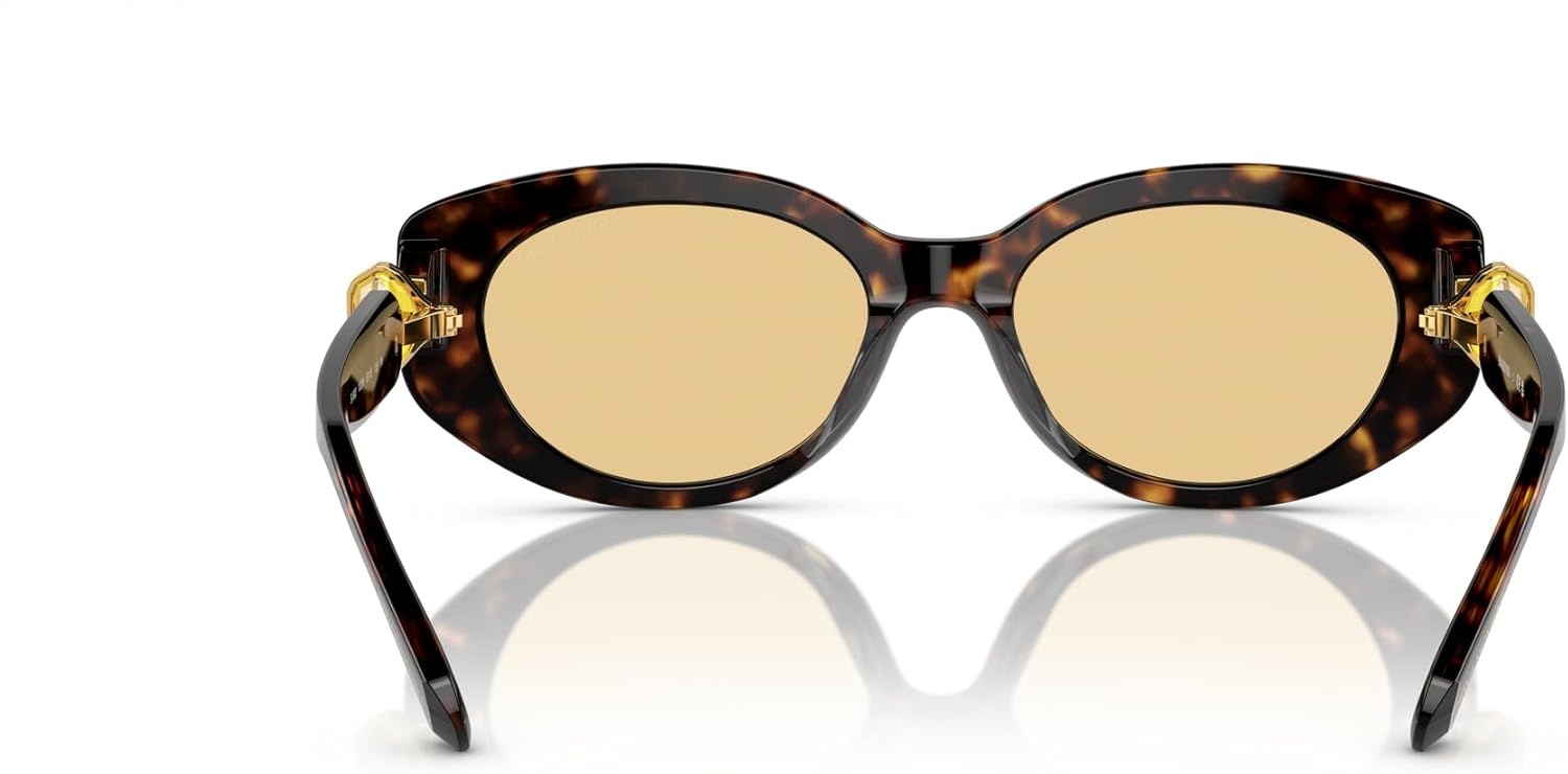 image:imageSwarovski womens Sk6002 Oval SunglassesDark HavanaLight Yellow