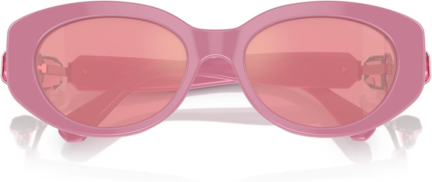 image:imageSwarovski womens Sk6002 Oval SunglassesPinkPink Mirrored Pink