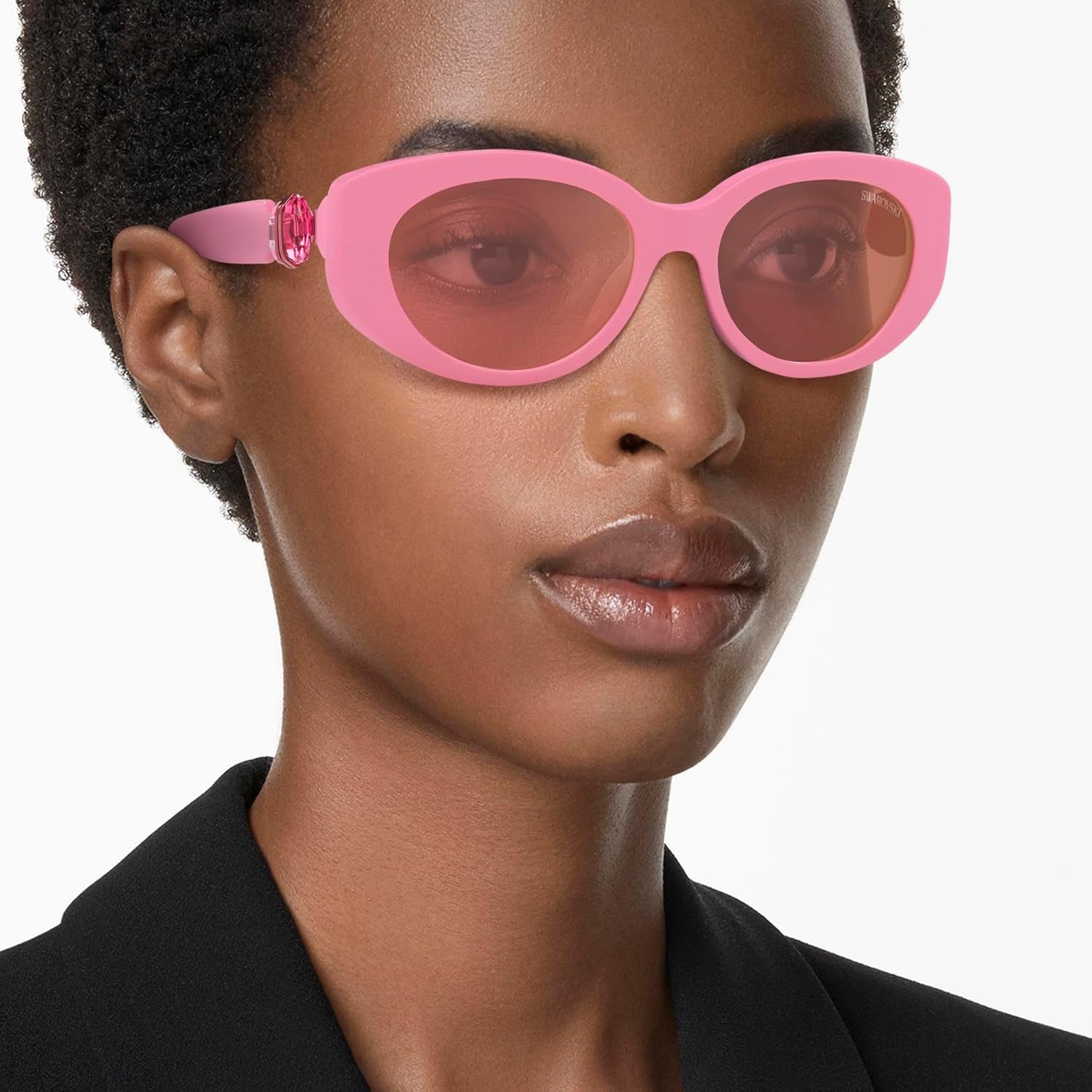 image:imageSwarovski womens Sk6002 Oval SunglassesPinkPink Mirrored Pink
