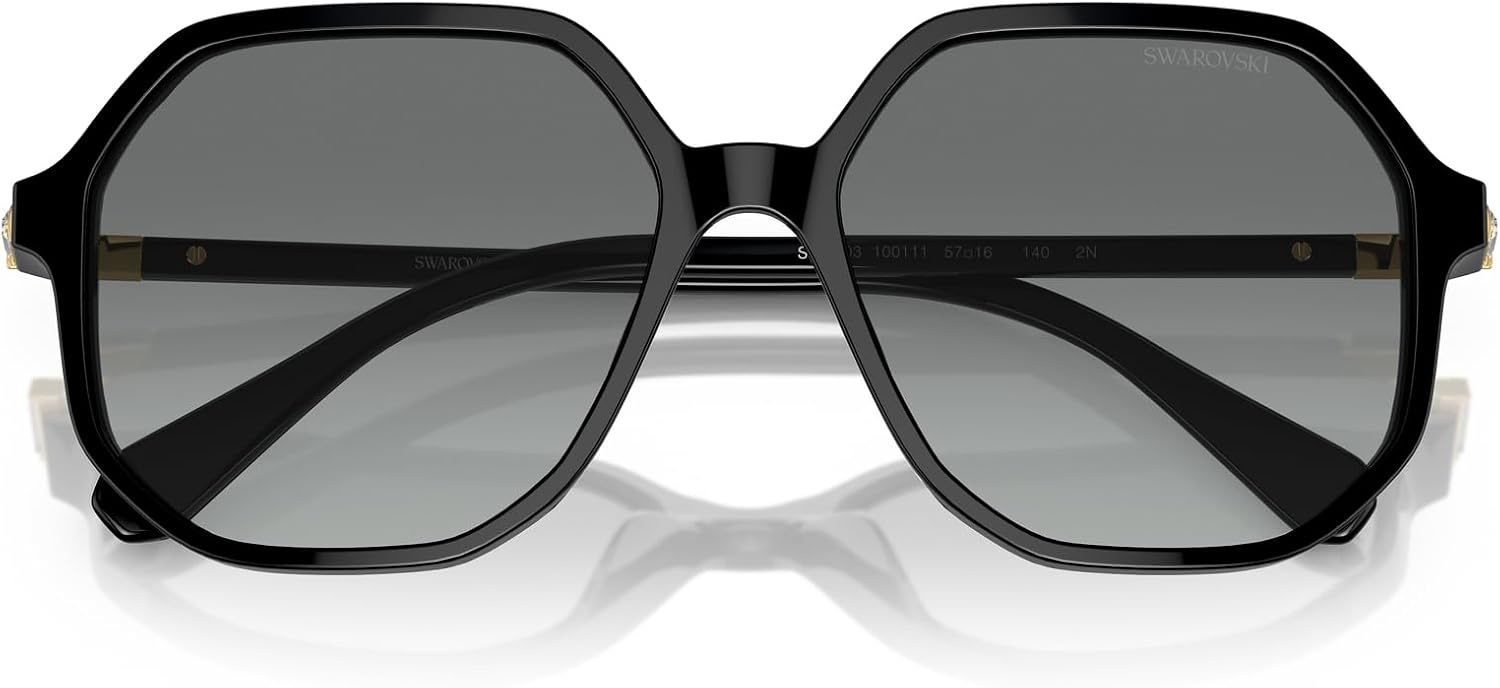 image:imageSwarovski womens Sk6003 Octagonal SunglassesBlackGrey Gradient