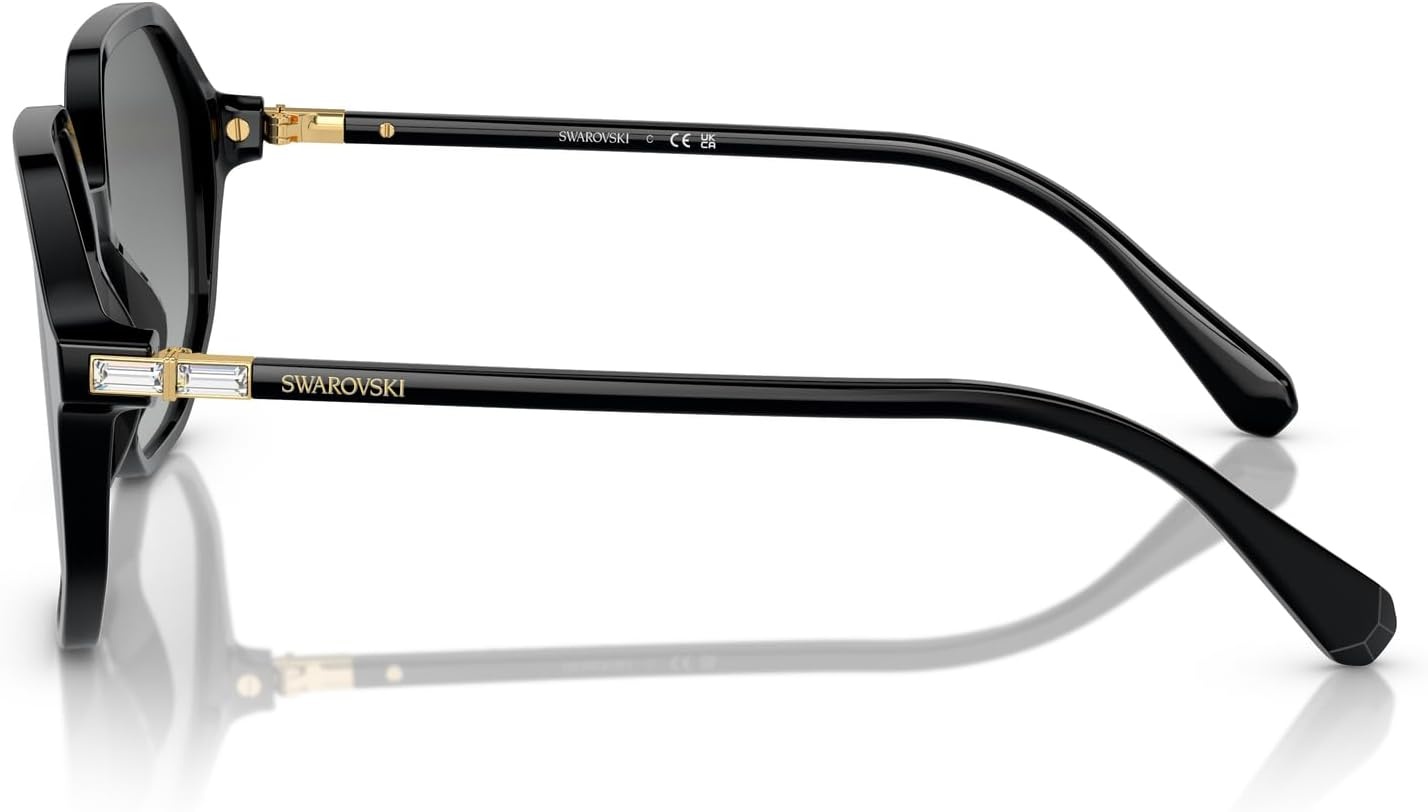 image:imageSwarovski womens Sk6003 Octagonal SunglassesBlackGrey Gradient