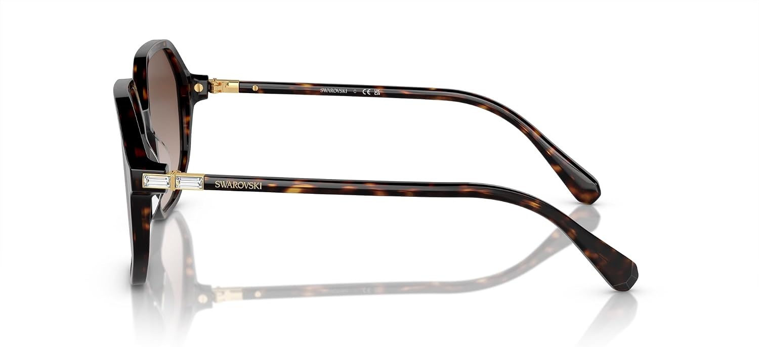 image:imageSwarovski womens Sk6003 Octagonal SunglassesHavanaBrown Gradient