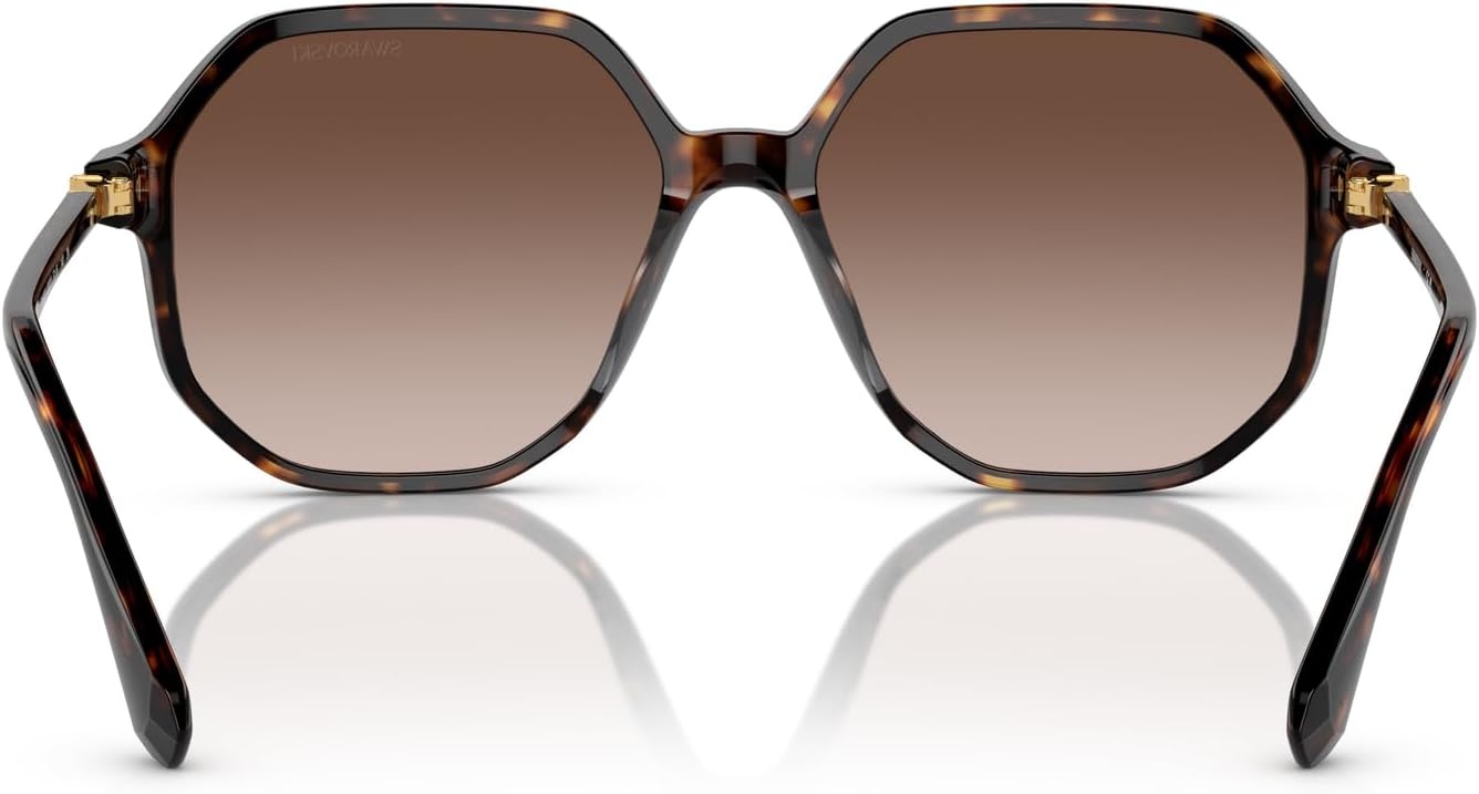 image:imageSwarovski womens Sk6003 Octagonal SunglassesHavanaBrown Gradient