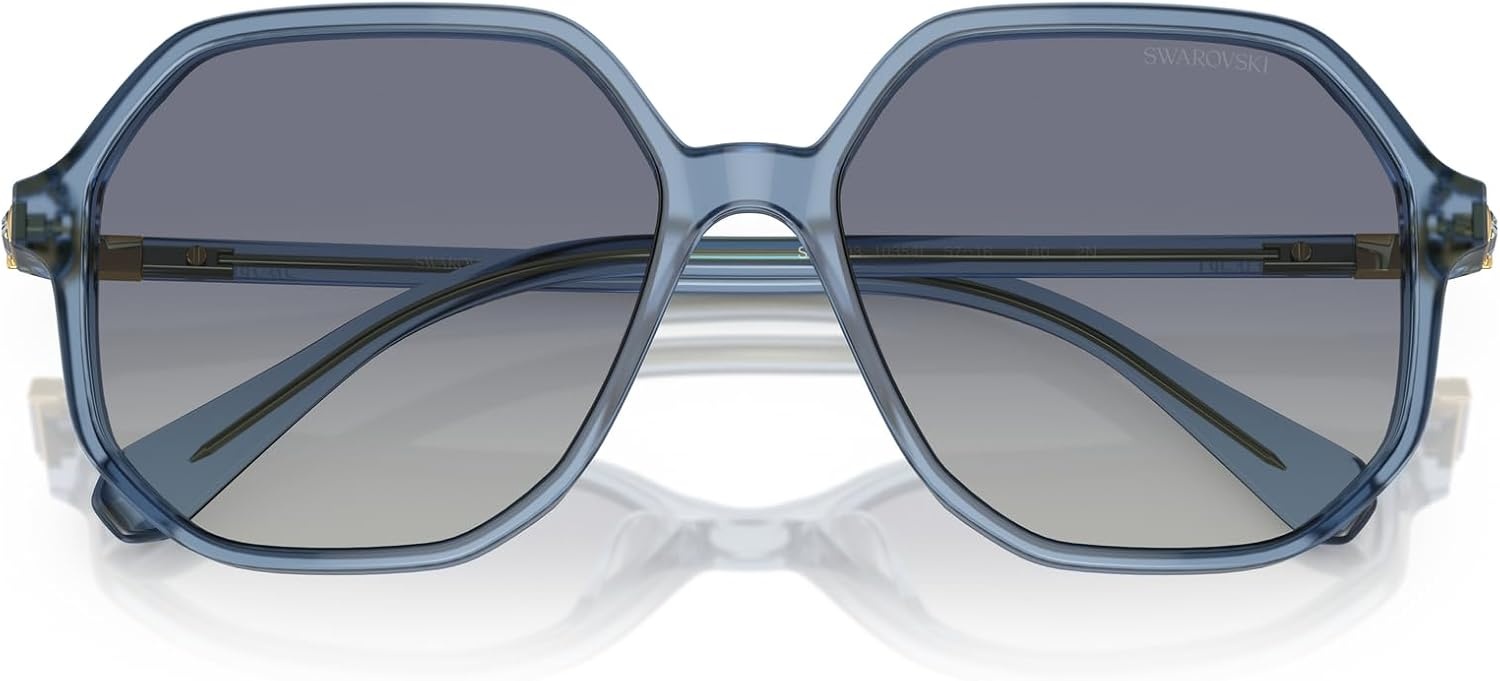 image:imageSwarovski womens Sk6003 Octagonal SunglassesOpaline BlueBlue Gradient