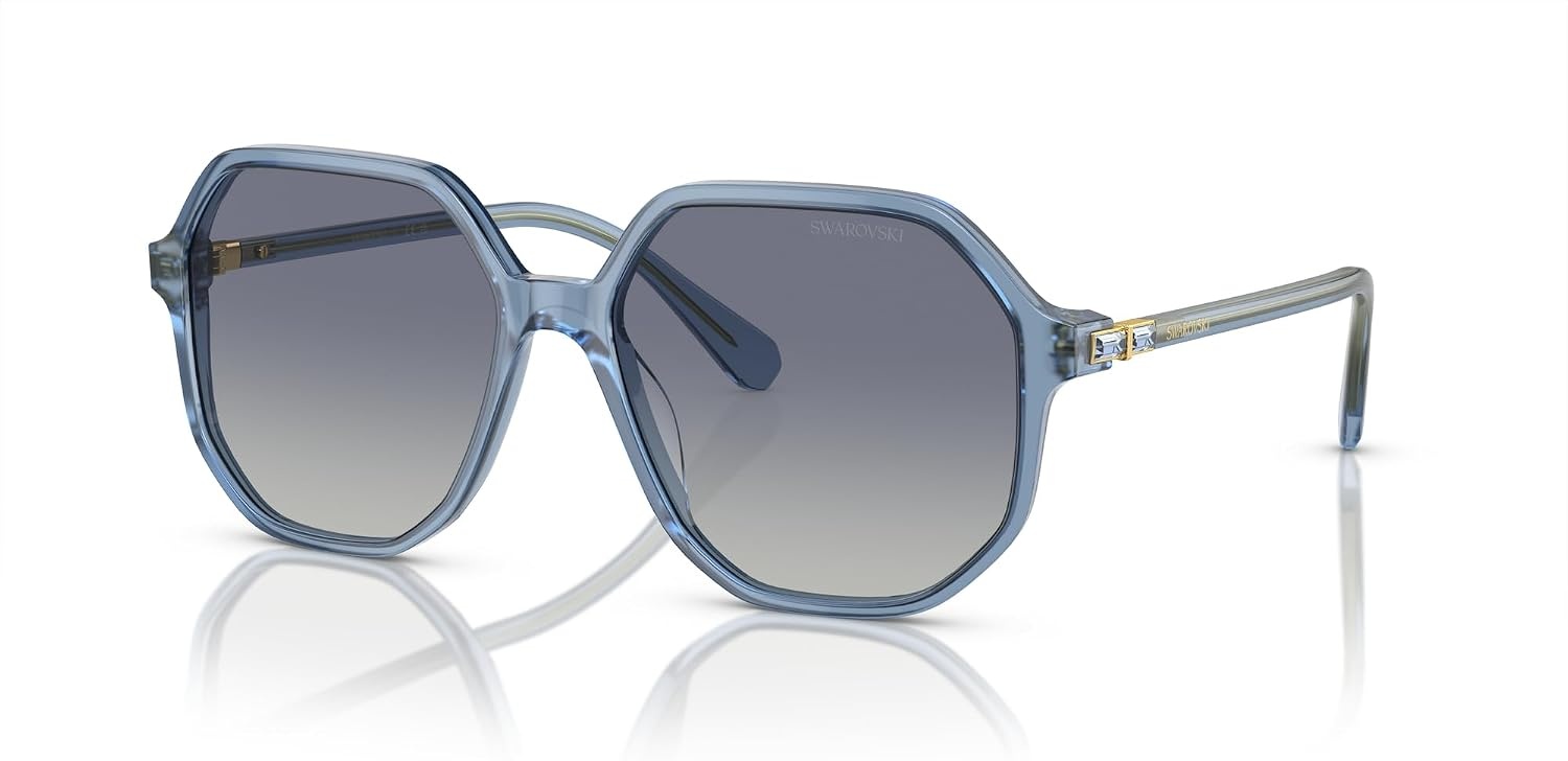 image:imageSwarovski womens Sk6003 Octagonal SunglassesOpaline BlueBlue Gradient