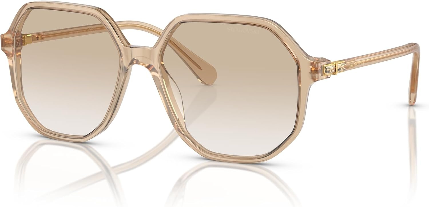 image:imageSwarovski womens Sk6003 Octagonal SunglassesOpaline Light BrownGradient Light Grey