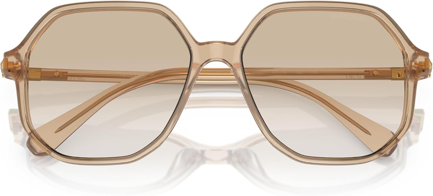 image:imageSwarovski womens Sk6003 Octagonal SunglassesOpaline Light BrownGradient Light Grey
