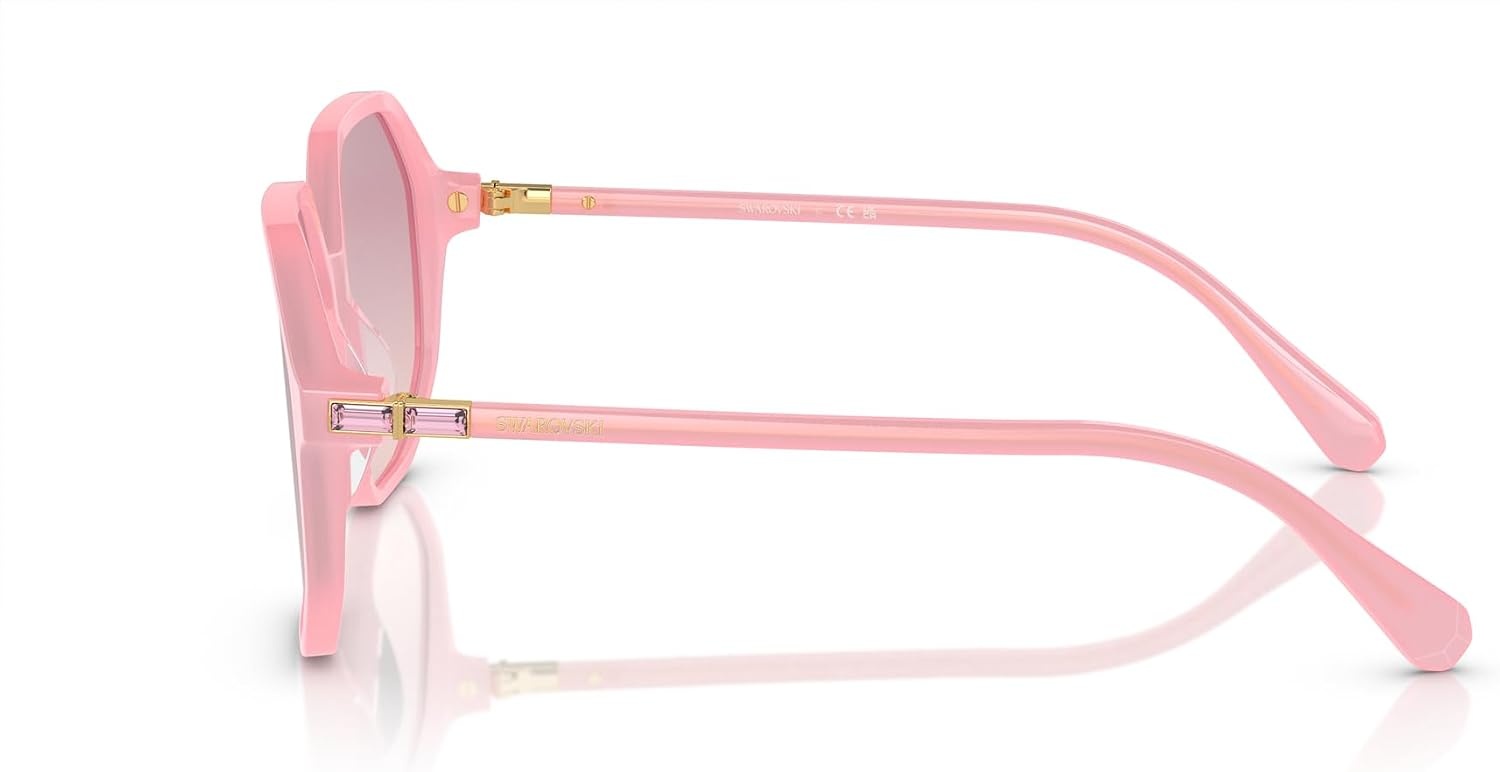 image:imageSwarovski womens Sk6003 Octagonal SunglassesOpaline PinkBrown Gradient Violet