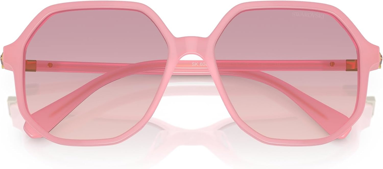 image:imageSwarovski womens Sk6003 Octagonal SunglassesOpaline PinkBrown Gradient Violet