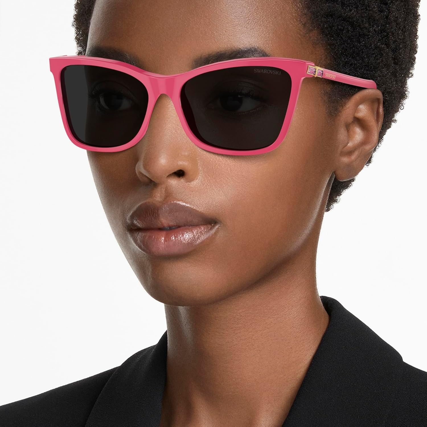 image:imageSwarovski womens Sk6004 Rectangular SunglassesFuchsiaDark Grey