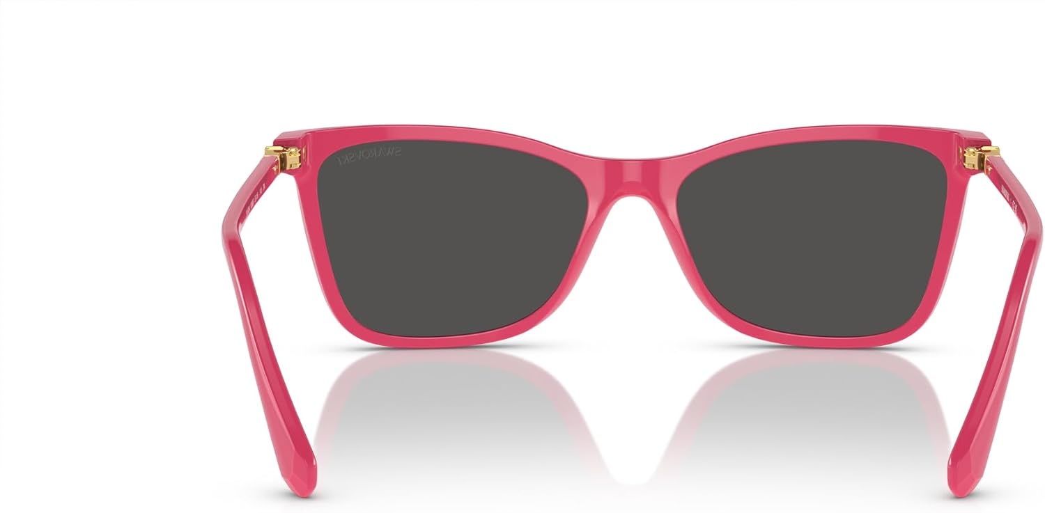 image:imageSwarovski womens Sk6004 Rectangular SunglassesFuchsiaDark Grey