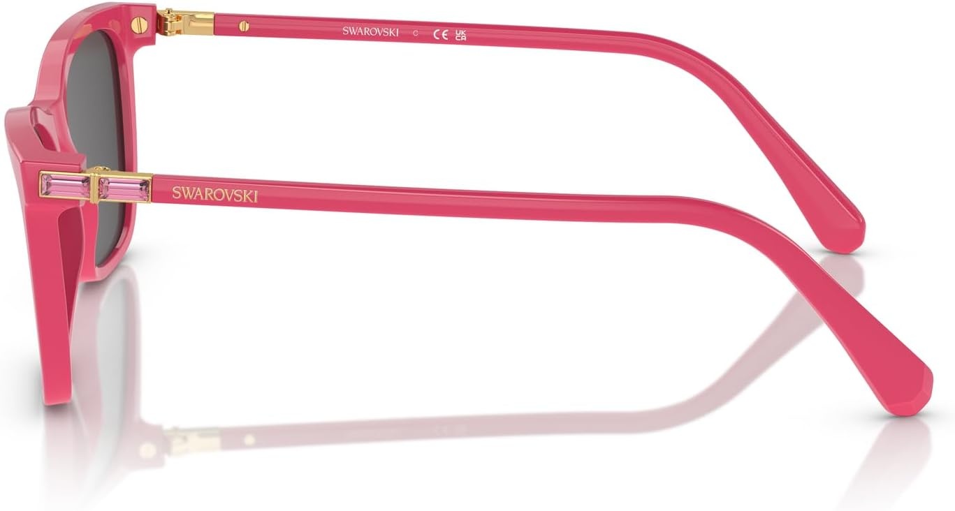 image:imageSwarovski womens Sk6004 Rectangular SunglassesFuchsiaDark Grey